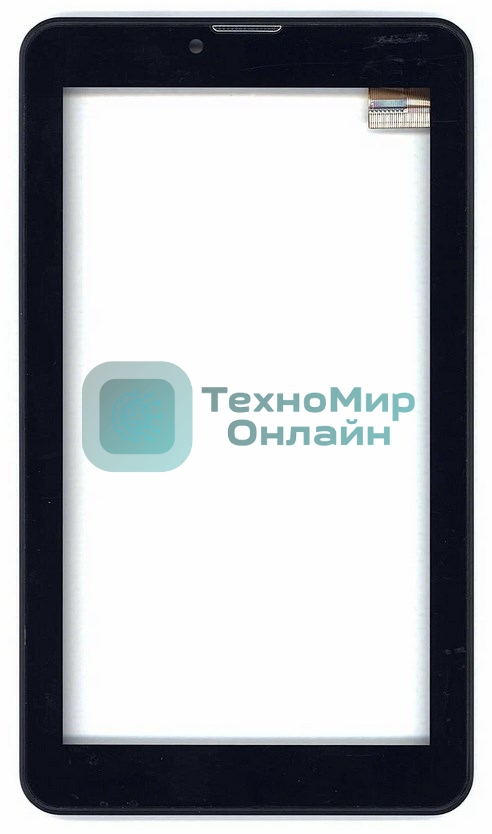 Сенсорное стекло (тачскрин) для Irbis TZ717, черное с рамкой