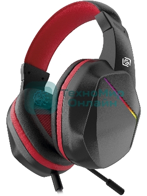 Наушники с микрофоном Оклик HS-L335G черный 2.2м мониторные USB оголовье (1972582)