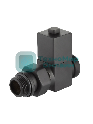 Набор дизайн-вентилей CUBE, прямой черный 1/2