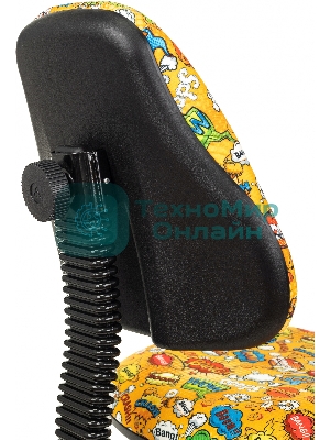 Кресло Бюрократ KD-4 оранжевый, ткань, 120 кг