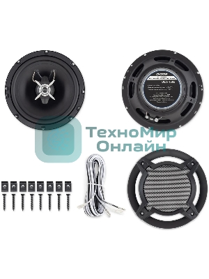 Колонки автомобильные Digma DCA-T602 280Вт 86дБ 4Ом 16см (6.5дюйм) (ком.:2кол.) коаксиальные двухполосные