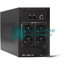 Источник бесперебойного питания ExeGate EP212519RUS SpecialPro Smart LLB-1000.LCD.AVR.4SH.RJ.USB 1000VA, черный, 4 евророзетки, USB