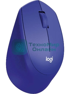 Мышь беспроводная Logitech M330 SILENT PLUS синий, 1000 dpi, радиоканал, USB, кнопки - 3