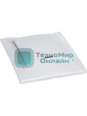 Выключатель LEZARD 1-кл. СП Мира 10А IP20 с подсветкой белый/белый 701-0202-111