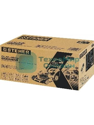 Самоходная газонокосилка бензиновая STEHER 460 мм 4.5 л.с