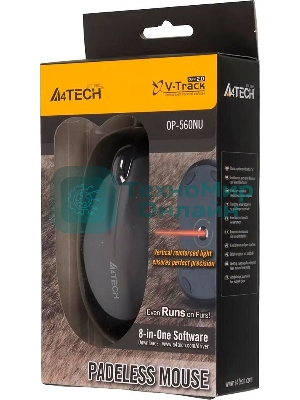 Мышь проводная A4Tech OP-560NU черный, 1200 dpi, USB, кнопки - 3