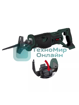 Профессиональная пила сабельная бесщеточная KLPRO KLTKT18B-00 (18 В, полотна дерево/металл без ЗУ и АКБ, сумка)