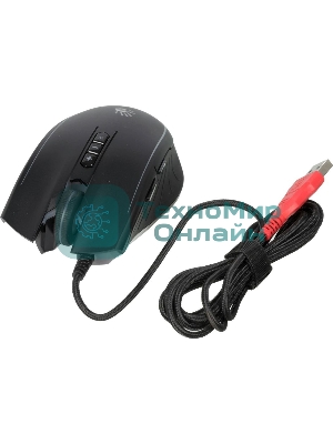 Мышь проводная A4Tech Bloody Q81 черный, 3200 dpi, USB, кнопки - 8