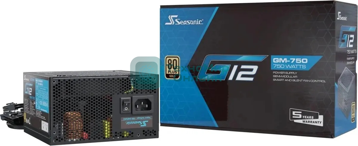 Блок питания Seasonic ATX 750W G12 GM-750 80 PLUS gold (20+4pin) APFC 120мм fan 6xSATA RTL