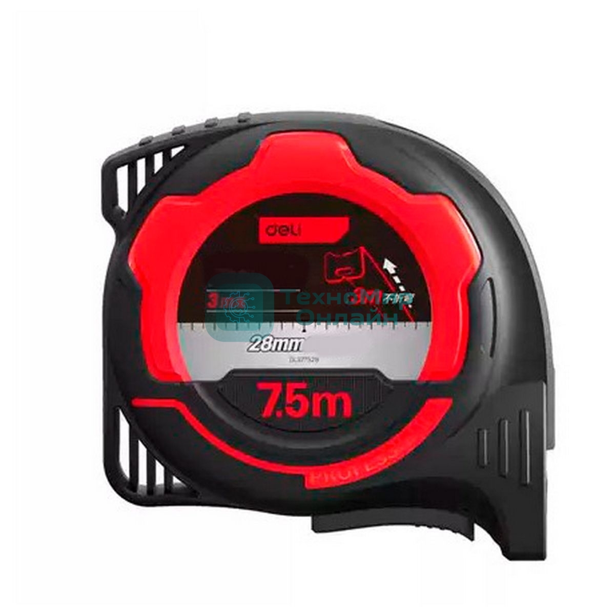 Измерительный и разметочный инструмент Deli Рулетка Deli DL377528 7,5мx28мм, метрическая