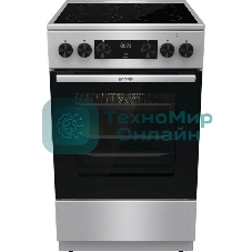 Плита электрическая Gorenje GECS5C70XA серебристый, конфорок 4 электрических, духовка 70 л, 50 см x 85 см x 59.4 см