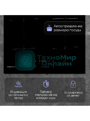 Индукционная варочная панель Zigmund & Shtain CI 60.6 B черный