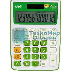 Калькулятор настольный Deli E1238/GRN зеленый 12-разр.
