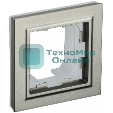 Рамка 1-местная IEK BRITE РУ-1-БрШ-44 IP44 шампань