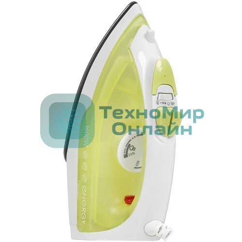 Утюг Energy EN-327 желтый/белый, 1600 Вт, 15 г/мин, 80 г/мин, 200 мл