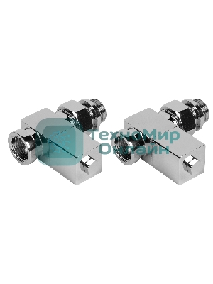 Набор дизайн-вентилей, CUBE, прямой (хром) 1/2