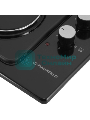 Комбинированная варочная панель Maunfeld EEHE.64.5EB/KG, 4 конфорки, эмалированная сталь, черный