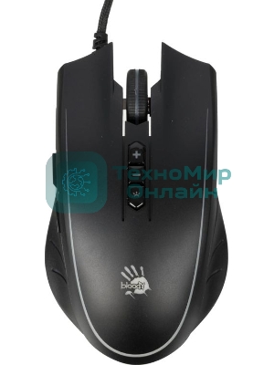 Мышь проводная A4Tech Bloody Q81 черный, 3200 dpi, USB, кнопки - 8