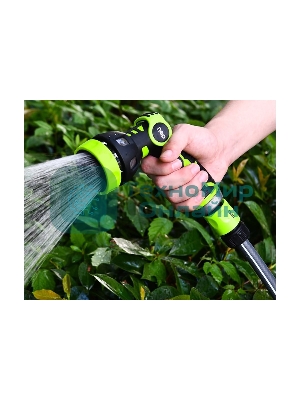 Пистолет-распылитель поливочный бескурковый Deli DL8762 9 режимов распыления, диаметр шланга 3/4
