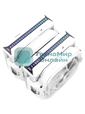 Кулер для процессора Alseye W700-W(USA) белый, 120 мм, алюминий/медь, 2200 об/мин, 35.3 дБ, 4 pin, 230 Вт, 159 мм