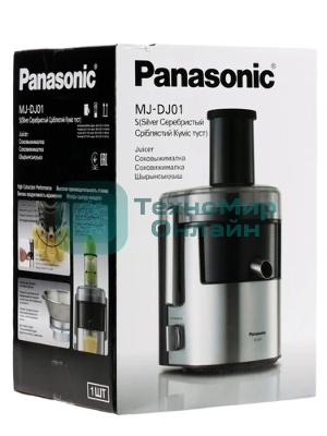 Соковыжималка Panasonic MJ-DJ01STN серебристый, центробежная, 800 Вт, 1500 мл, механическое