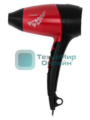 Фен Starwind SHD 7065 1400Вт черный/красный