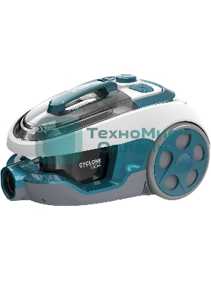 Пылесос Hyundai HYV-C3500 белый/бирюзовый, 380/2220 Вт, уборка сухая, пылесборник контейнер 2.5 л