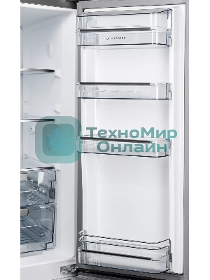 Холодильник Kuppersberg NMFV 18591 DX темный металл трехкамерный 390/170л морозилка снизу, No Frost, Side by Side