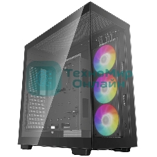 Компьютерный корпус Deepcool CH780 черный (ATX, без БП, ARGb, 4xUSB3.2 Type-A + USB3.2 Type-C) (R-CH780-BKADE41-G-1) MidiTower