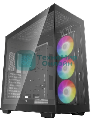 Компьютерный корпус Deepcool CH780 черный (ATX, без БП, ARGb, 4xUSB3.2 Type-A + USB3.2 Type-C) (R-CH780-BKADE41-G-1) MidiTower