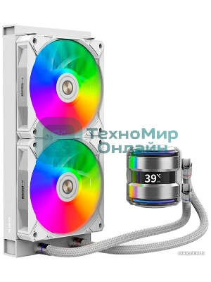 Система жидкостного охлаждения Alseye i240-W белый, 120 мм, алюминий/медь, 1800 об/мин, 36.2 дБ, 4 pin, 250 Вт