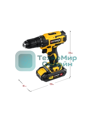 Дрель-шуруповерт аккумуляторная STEHER CD-200-1, Аккумуляторная, 20В