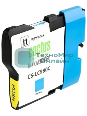 Картридж струйный Cactus CS-LC980C голубой (16 мл) для Brother DCP-145C/165C MFC-250C/290C