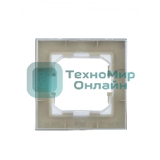 Рамка 1-местная IEK BRITE РУ-1-БрА-4 (BR-M12-44-K47) IP44 4 алюминий