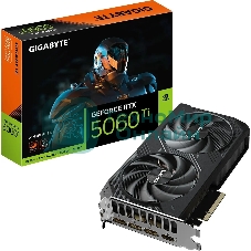 Видеокарта Gigabyte GeForce RTX 5060Ti Windforce OC, NVIDIA RTX 5060 Ti, 16G GDDR7, 128 бит, PCI-e 5.0, 1xHDMI, 3xDP, 2587 МГц