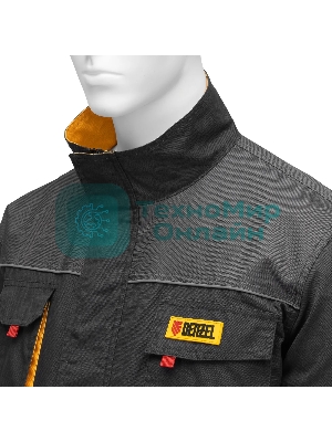 Куртка профессиональная рабочая Denzel 65% полиэстер 35% хлопок, XXL