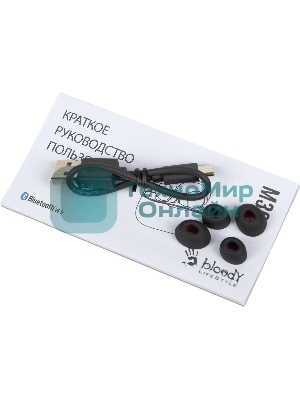 Наушники TWS A4Tech Bloody M30 черный, вкладыши, Bluetooth