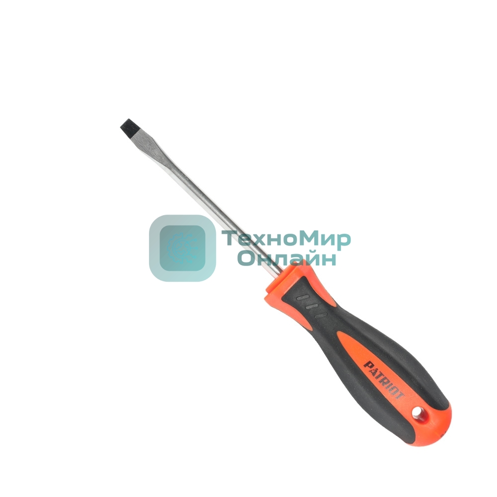 Отвертка Patriot SL6x100, CR-V, магнитная, двухкомпонентная рукоятка