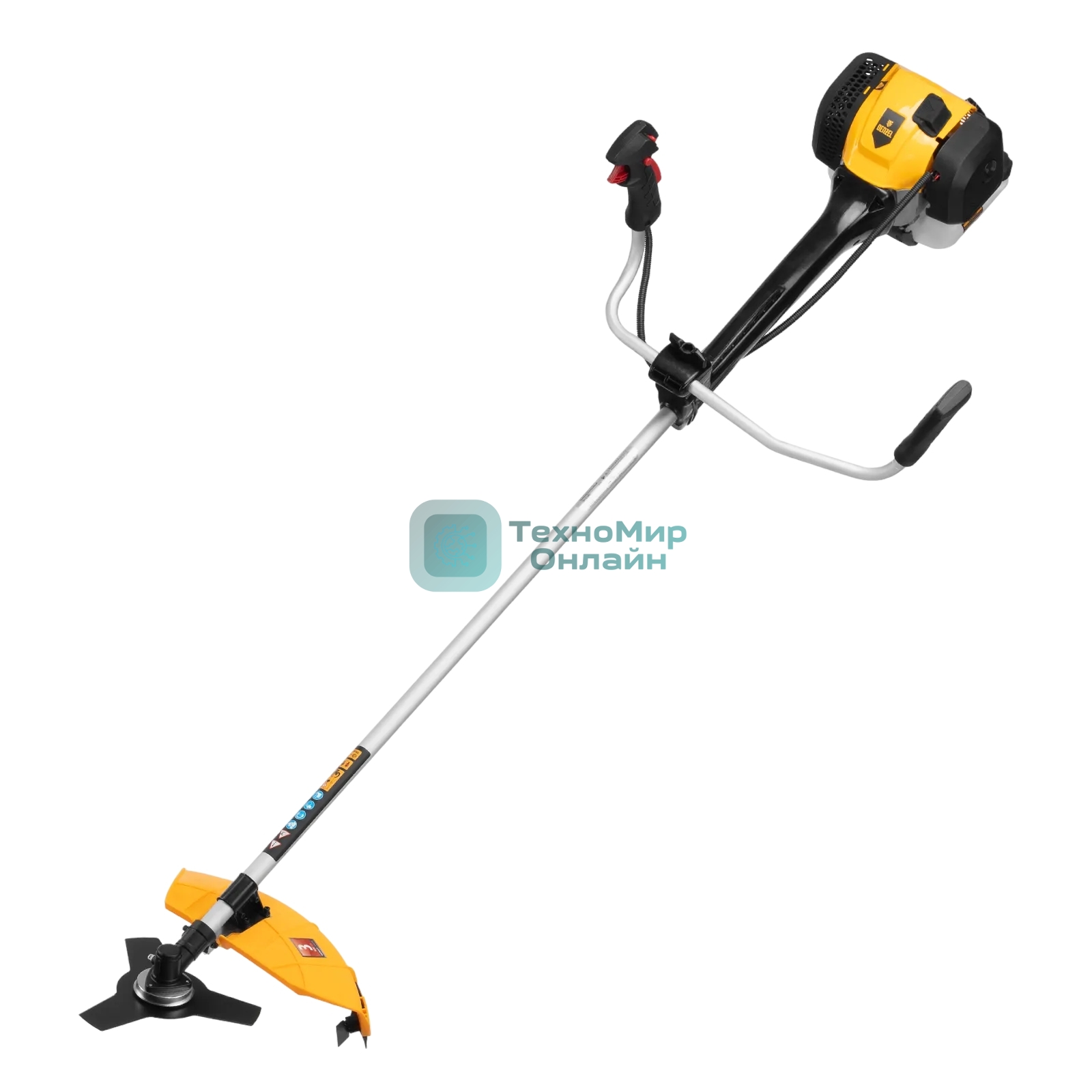 Триммер бензиновый Denzel DGT-52-PRO, анти-вибро, 52 см3, неразъем, состоит из 2 частей