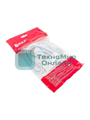 Шнур EKF ASB-610 для бра с выключателем 2м 2х0.5кв.мм