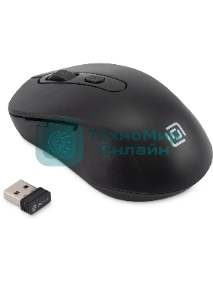 Мышь беспроводная Oklick 677MW черный, 1600 dpi, радиоканал, USB, кнопки - 6