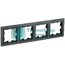 Рамка 4-местная IEK BRITE РУ-4-БрЧ черный