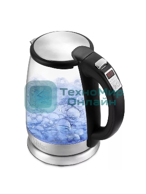 Чайник электрический Kitfort КТ-628 1.7 л, 2200 Вт, серебристый (корпус: стекло)