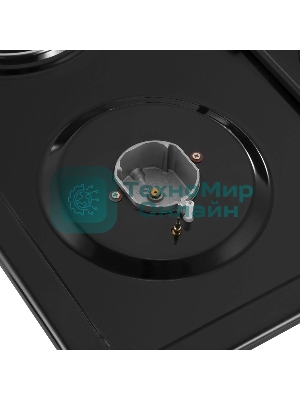 Комбинированная варочная панель Maunfeld EEHE.64.5EB/KG, 4 конфорки, эмалированная сталь, черный