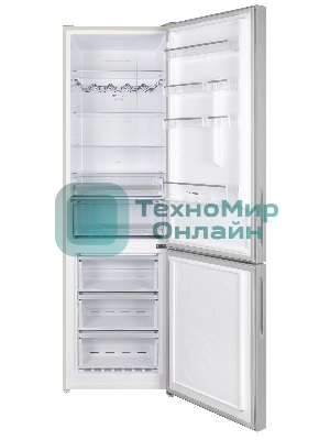 Холодильник Maunfeld MFF200NFBG бежевый двухкамерный 271/106л морозилка снизу, No Frost