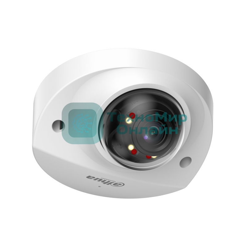 Уличная мини-купольная IP-видеокамера Dahua DH-IPC-HDBW2449FP-AS-IL-0360B Smart Dual Light с ИИ 4Мп, 1/2.9” CMOS, объектив 3.6мм, видеоаналитика, ИК до 30м, LED до 30м, IP67, корпус: металл