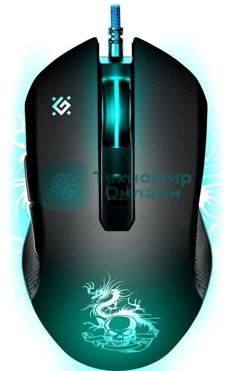 Мышь проводная Defender Sky Dragon GM-090L черный, 3200 dpi, USB, кнопки - 6