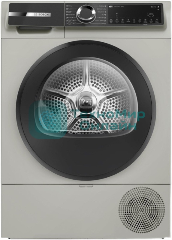 Сушильная машина с тепловым насосом Bosch WQK2521XME Serie 6, макс.загрузка - 10 кг, Класс энергоэфф-ти: A++, LED-дисплей с текстовой информацией. 15 автопрограмм сушки,Easy Clean with A++,габариты: 842x598x613 mm, серебристый