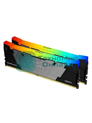 Оперативная память Kingston Fury Renegade, DDR4, 16GB (2x8GB), 3600MHz, CL16, DIMM, с радиаторами, RGB, серый/черный