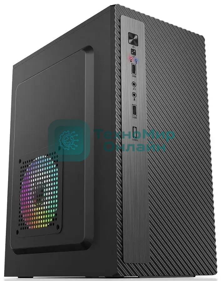 Компьютерный корпус Accord Entry ACC-2053B черный без БП mATX 1x80мм 1x120мм 2xUSB2.0 audio